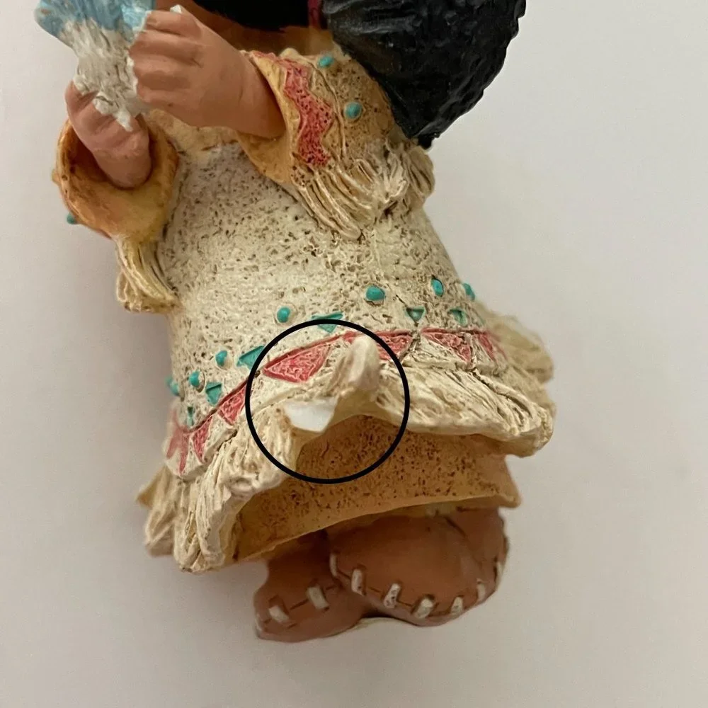 Vintage Enesco Friends of the Feather Figurines Karen Hahn Teepee Base Scenery